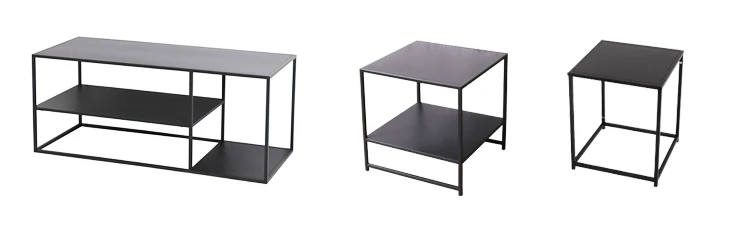 Apartment Metal Tube End Table living room  furniture metal coffee table console table