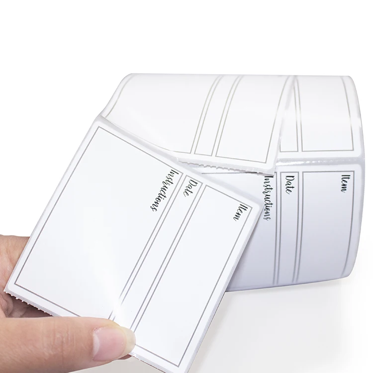 Custom Dissolvable Thermal Food Date Label Sticker Jam Jar Bottle Frozen Food Storage Labels