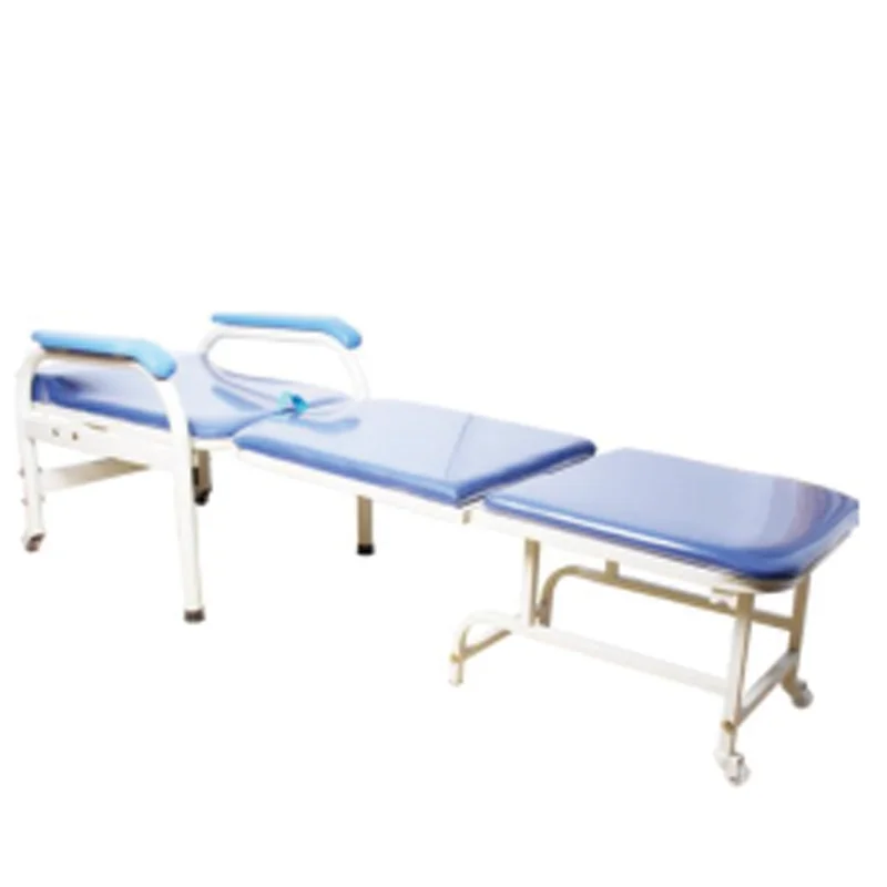 Hospital Convertible Reclining Attendant Chair Foldable Patient Family Accompany Escort Chair Folding Accompany Chair Bed
