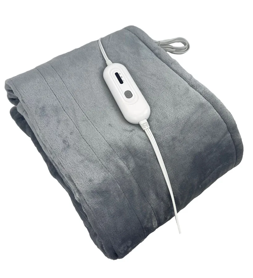 Heating blanket with 6 temperature machine washable gray quick heating  and overheating protection function