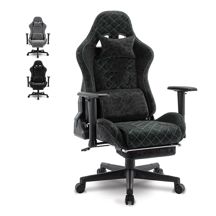 Custom Anji Cheapest Recliner Speaker 4d Massage Silla Gamer Grey Racer Racing Computer Game Chair Gaming Chair with Footrest