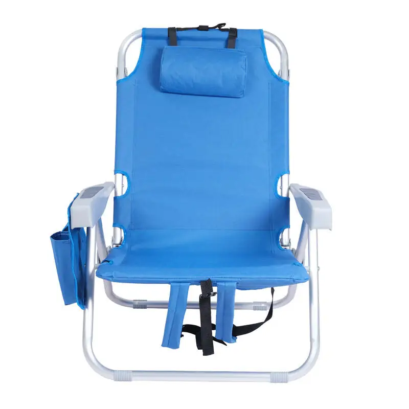 Wholesale  Custom Portable Folding Beach Chair with Shoulder Belt Adjustable Camping Chair for Outdoor