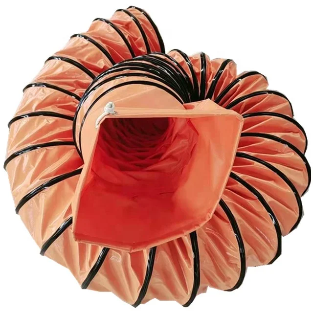 800mm PVC Flame Resistant Flexible Pvc Sprial Steel Flexible Ventilation Air Duct For