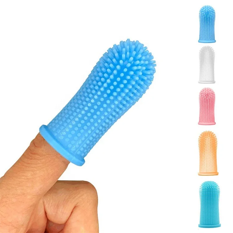 Pet Finger Toothbrush Cat Dog Oral Cleaning Anti-stone Cleaning Products Soft Fur Dog Finger Set Toothbrush