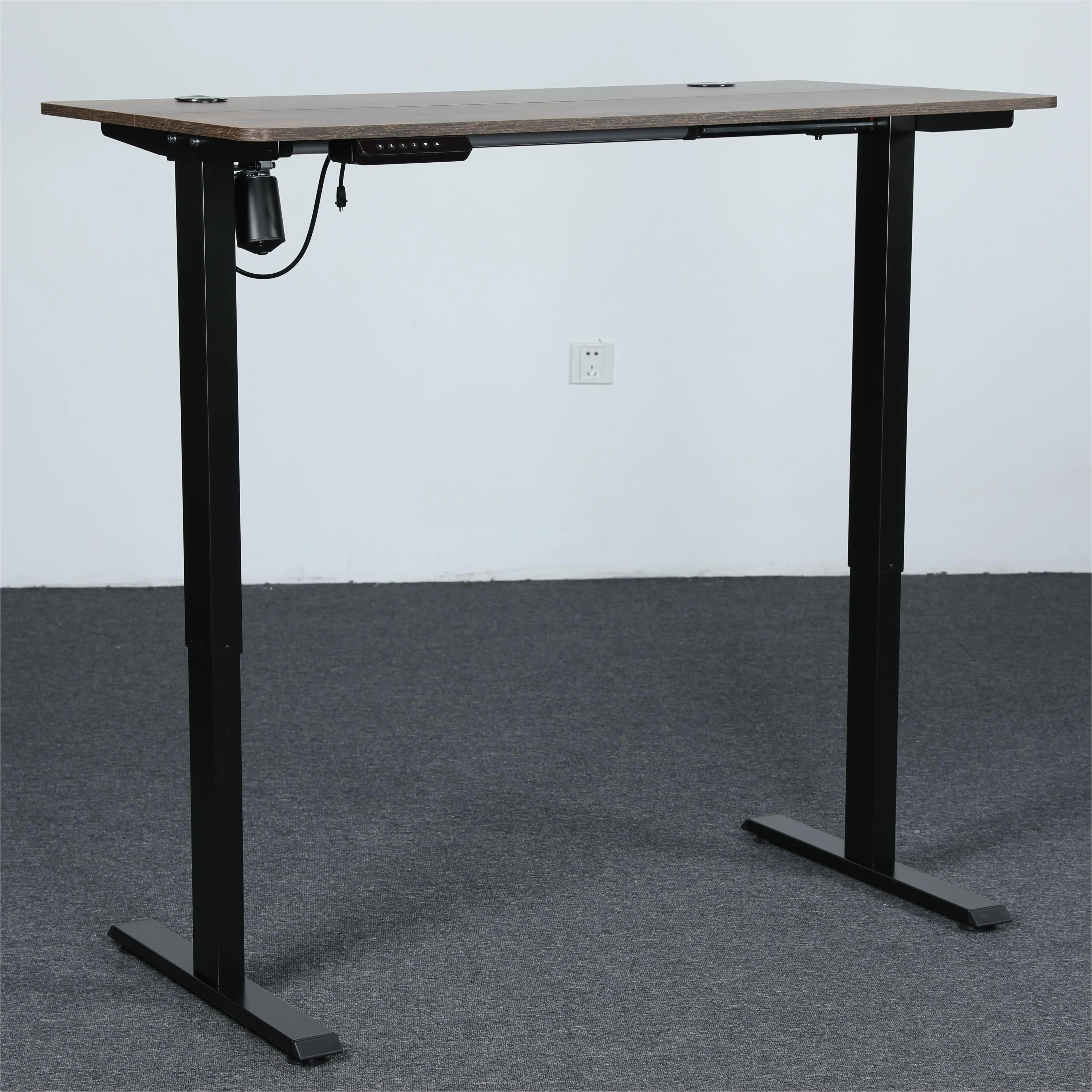 adjustable desk White sit stand desk office pc table height home office ergonomic lifting desk