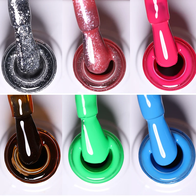 OEM 60 Colors Easy to Apply UV LED Gel Polish Kit Create Your Own Brand Color Soak Off Led Uv Gel Nail Polish for Nail Art
