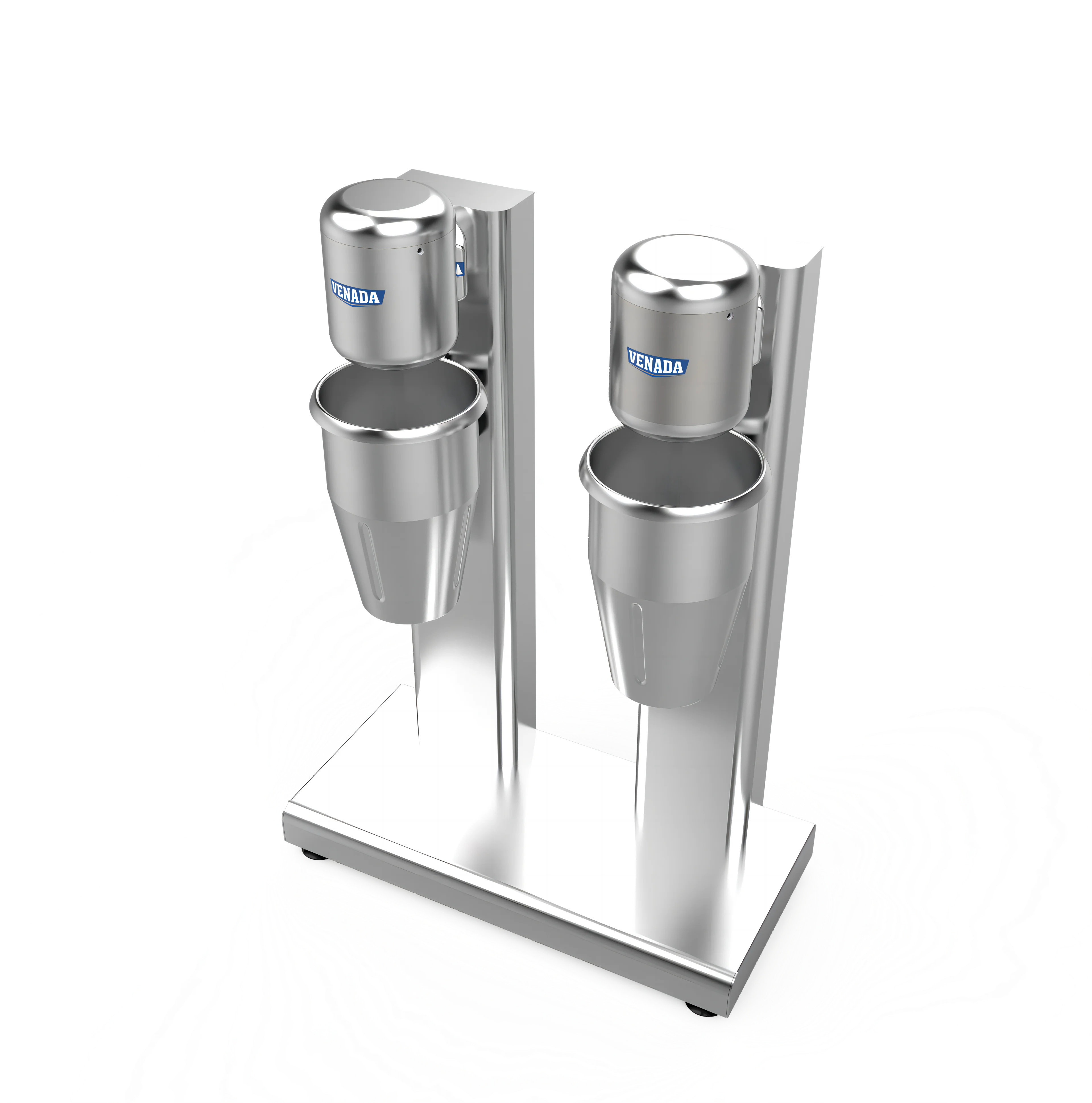 Stainless Steel Dual Head Milkshake Machine Smoothie Mixer Blender Cocktail Mixer Maker 2 Speed with Cups