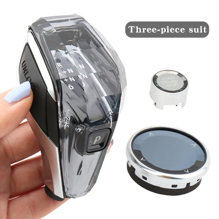 FOR BMW 5 series  G30 380 G31  2018 2021  modified crystal gear handle three piece gear shift knob