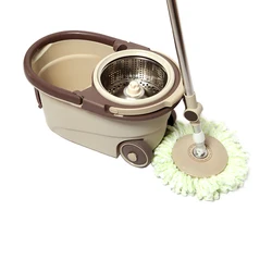 360 Spins Mop Bucket With Drain In Magic Flat Mop Bucket Cleaning Stainless Steel Wringer