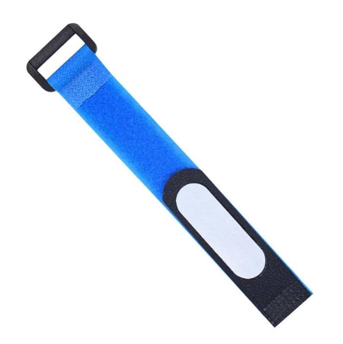 High Quality Custom Label Reusable Writable Cable Nylon Hook and Loop Straps With Buckle