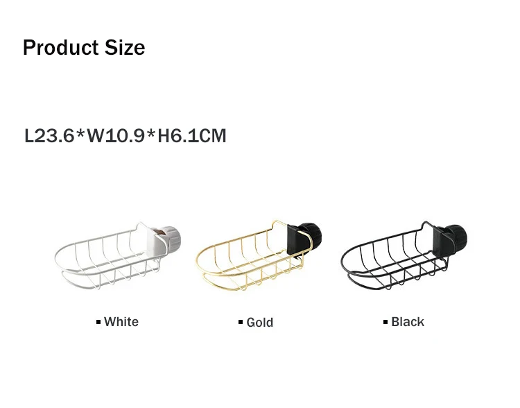 
Metal Detachable Kitchen Bathroom Faucet Storage Holder Sink Drainer Faucet Caddy Sponge Storage Shelf Rack Organizer Holder 