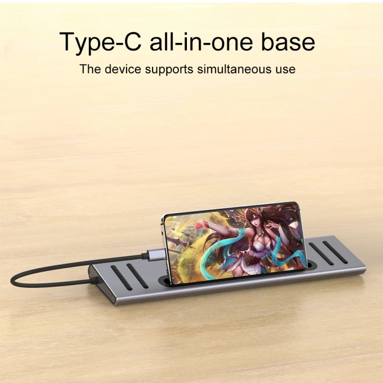 12 in 1 4K@30Hz HD MI RJ45 Gigabit Ethernet Port USB3.0 TF/SD3.0 Card Reader PD3.0 3.5mm Audio Port Type C Docking Station