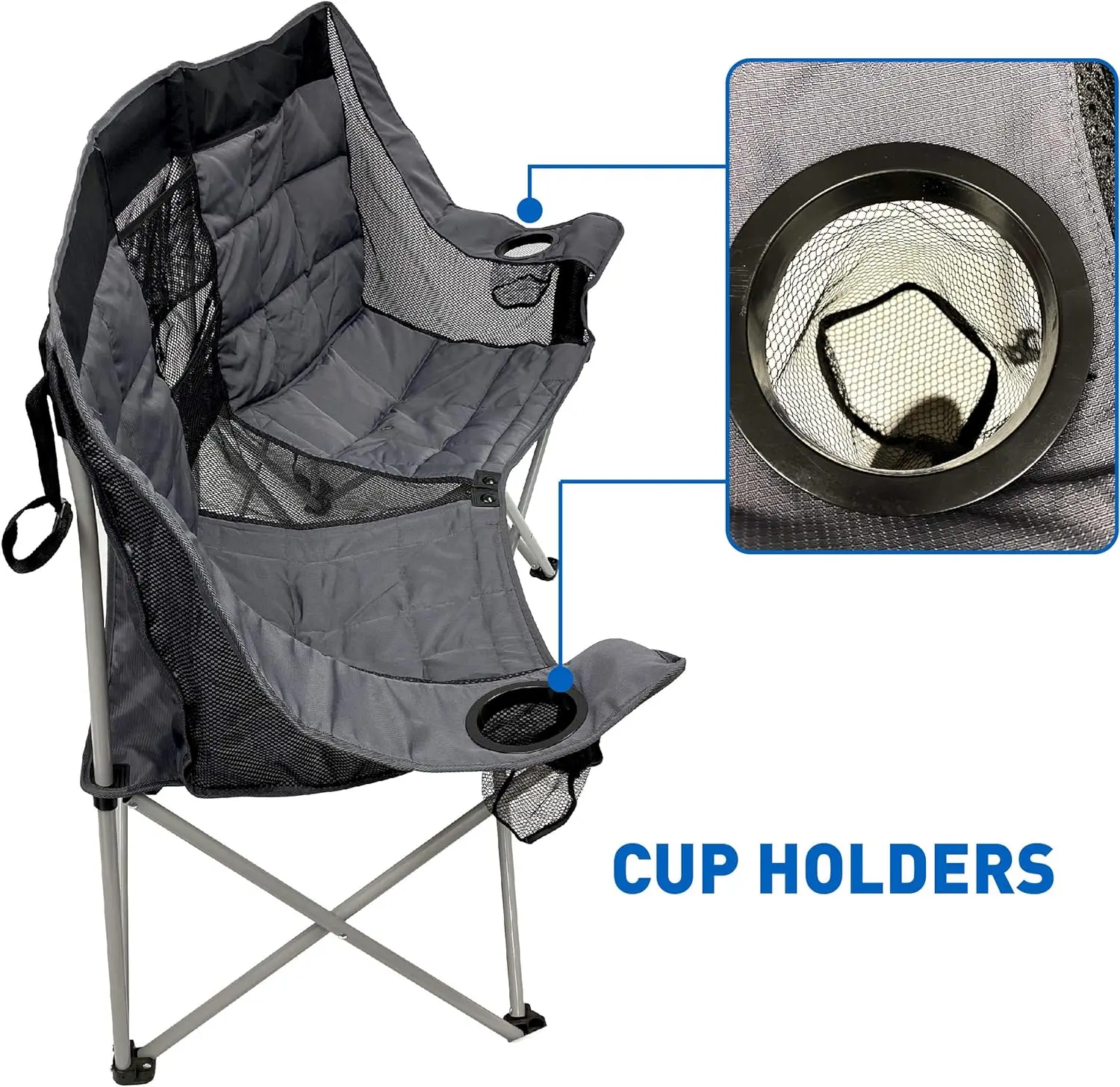 NPOT 2024 New Design Padded Camping Chair,double Love Seat Metal Steel Iron BSCI Camping Kitchen European Outdoor Table 1000pcs