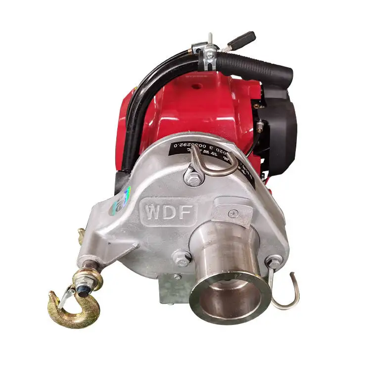 Lightweight compact Portable winch with petrol drive gasoline marine winch that is easy to transport