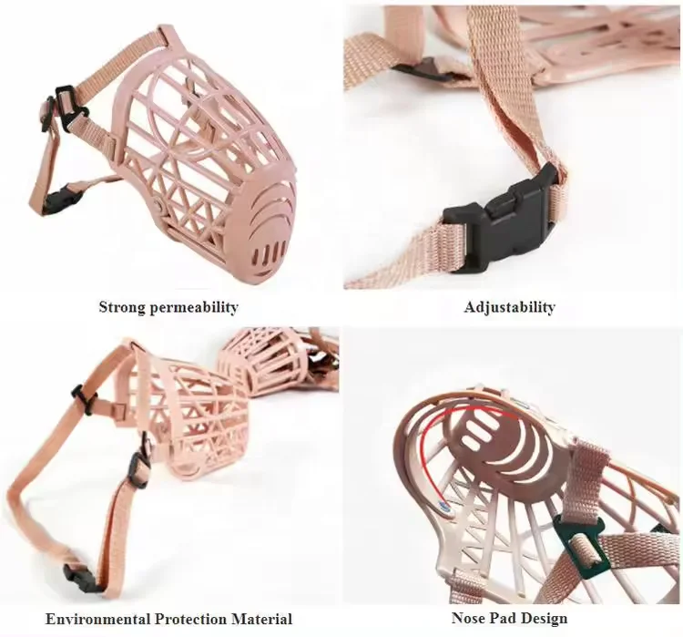 Wholesale Pet Masks Adjustable Soft Comfortable Mouth Cover Breathable Anti-Bite Anti-Barking Pet Muzzle for Dogs