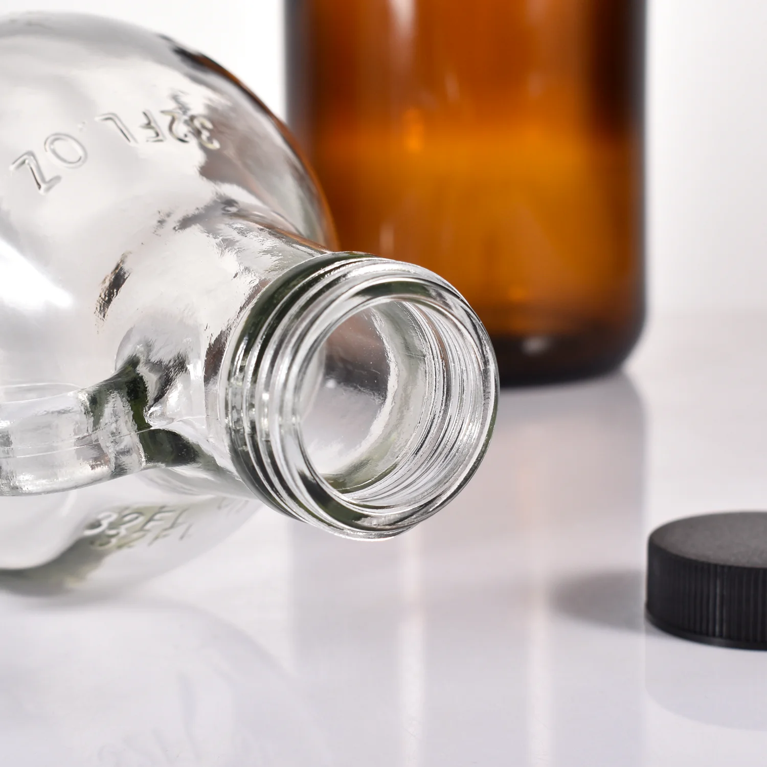 32oz 1L Home kitchen sesame oil camellia oil empty bottle pot container glass bottle sealed food grade oil bottle