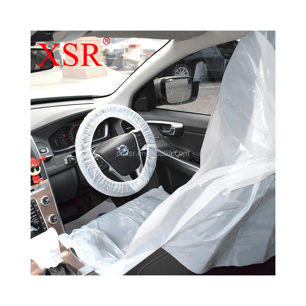Disposable environmental Auto Accessory Car cover Clean Set 5 in 1 Protection Kit Disposable