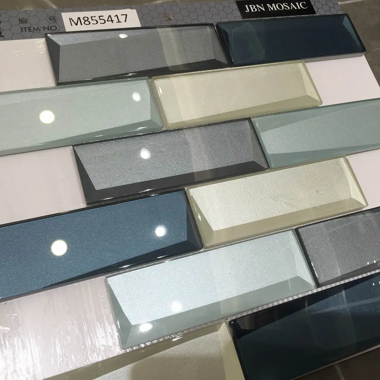 JBN New Design Glass mosaic tile for bathroom and kitchen wall decoration mosaic