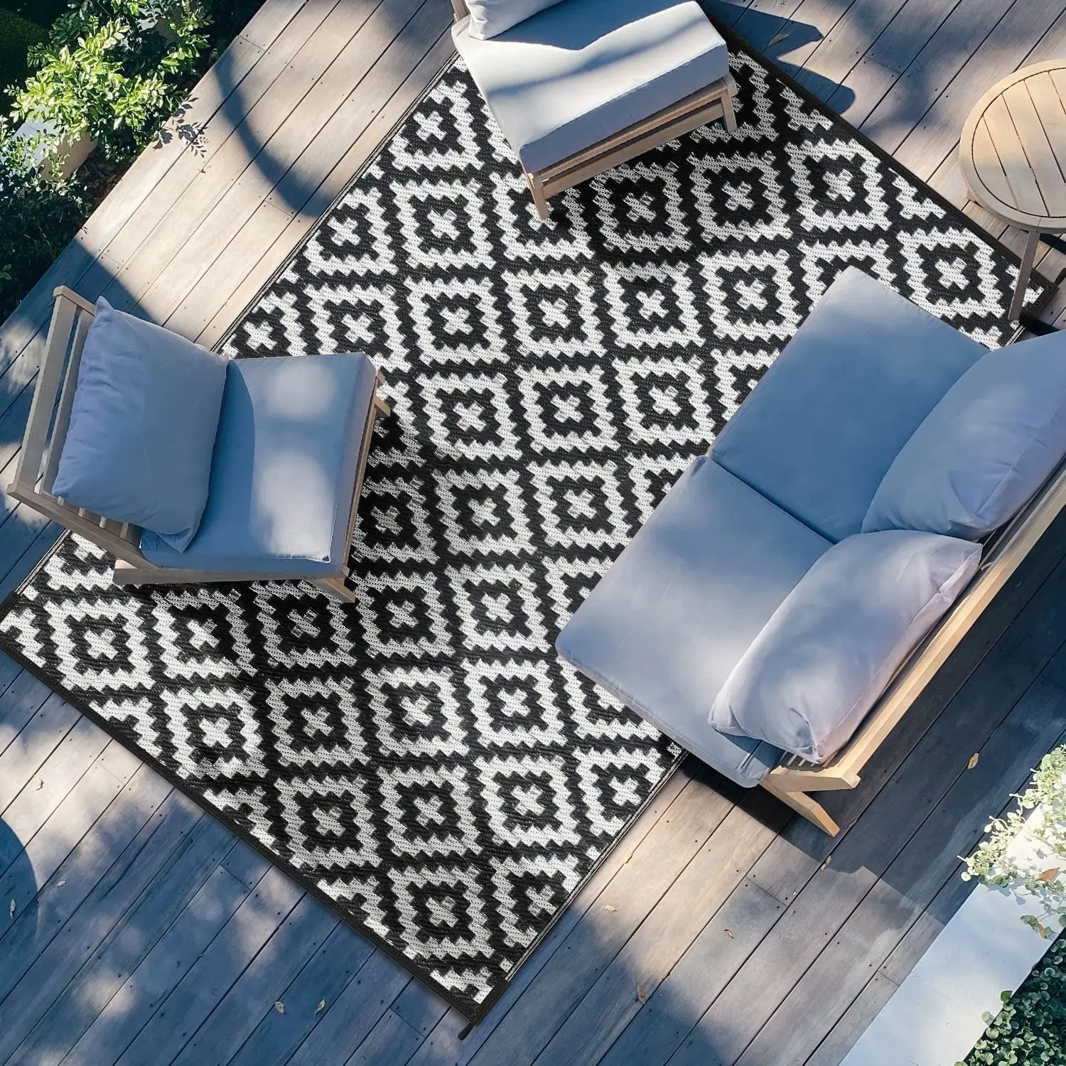 Hot selling plastic outdoor mats 100%polypropylene rug picnic blanket outdoor patio rug waterproof