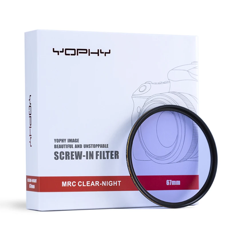 YOPHY Camera Natural Night Filter 62mm Astrophotography Filter with Copper Frame and Golden Ring