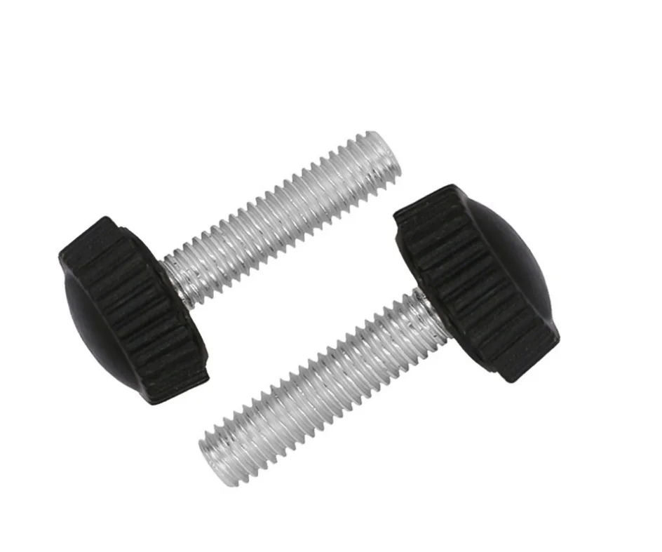 Wholesale Black Custom Knob Screw Plastic Head  Knurled Screw Thumb Screw  with Good Price
