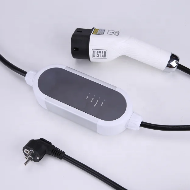 
3.6KW Portable Current Switching AC EV Charger 5M Cable Type 2 Current Adjustable 8A 10A 13A 16A EV Fast Charging Station 
