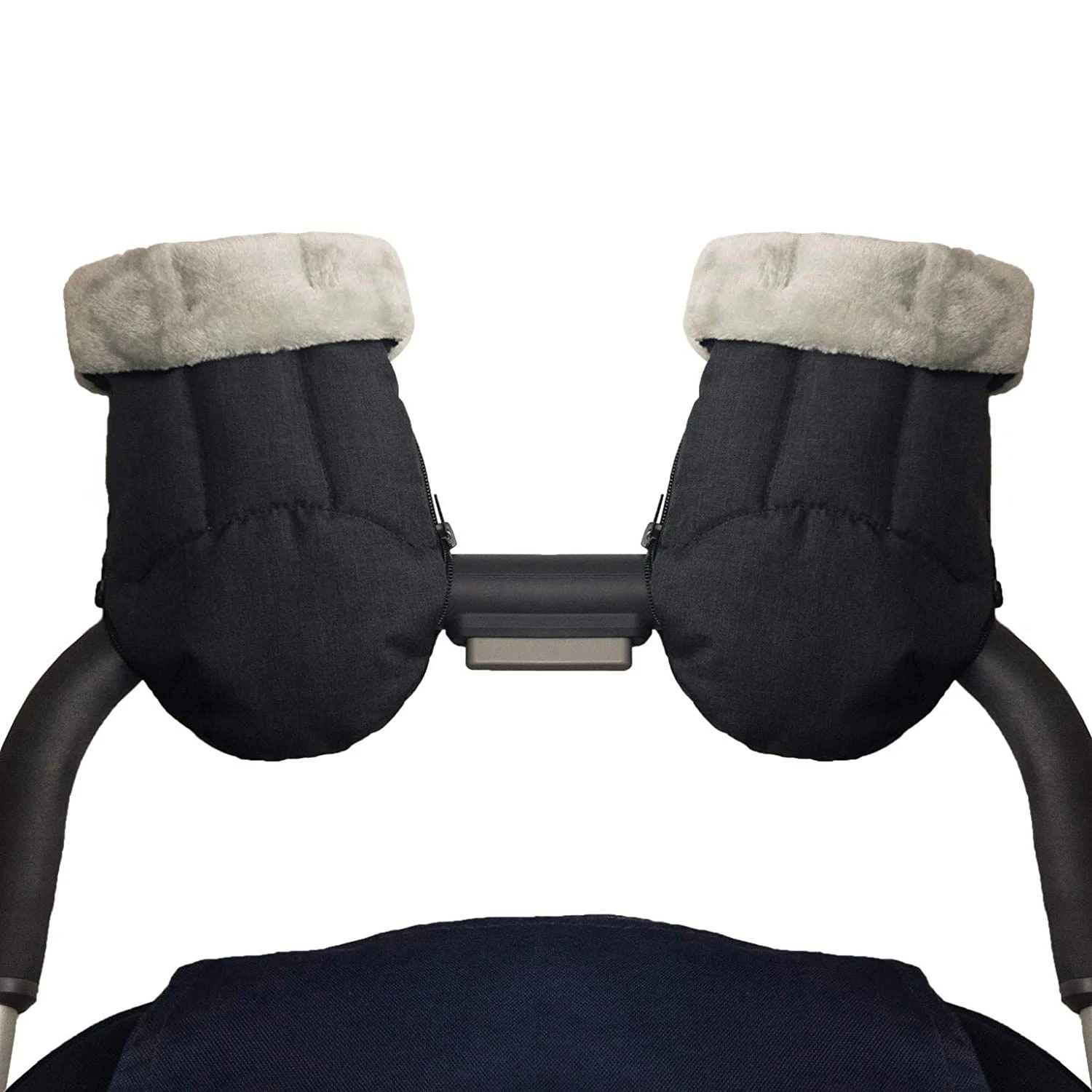 Zipper Closure Style Push Chair Handmuff, Windproof Pram Hand Warmer, Snowproof Stroller Handle hand Muff Baby Stroller Gloves