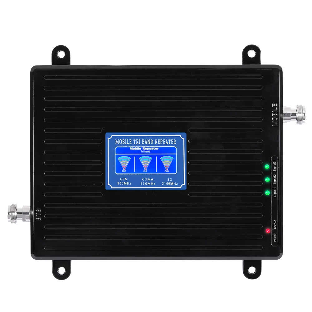 Hot Selling Gsm Cdma Tri Band 900 850 2100Mhz 4G Mobile Signal Repeater Lte Network Mobile Signal Booster/cellular