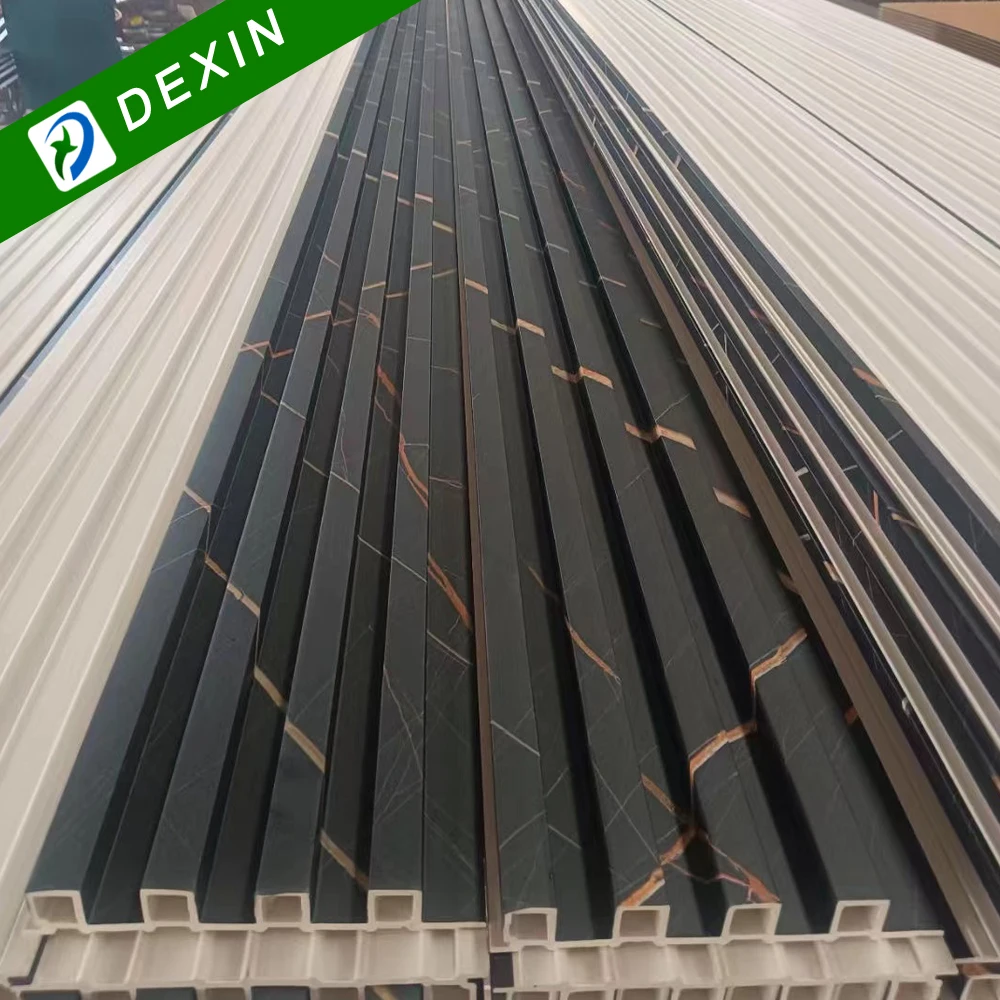 Wholesale Durable PVC WPC Plastic Wall Board Ecological Wood Wall Board TV Background Wall for Indoor