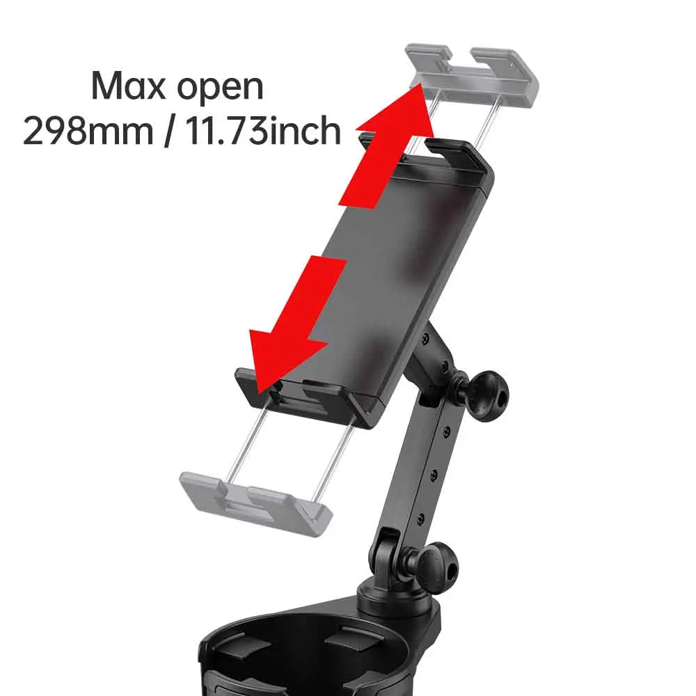 large  2 in 1 car cup holder phone tablet PC mount extendable base Car Cup Holder mobile car holder