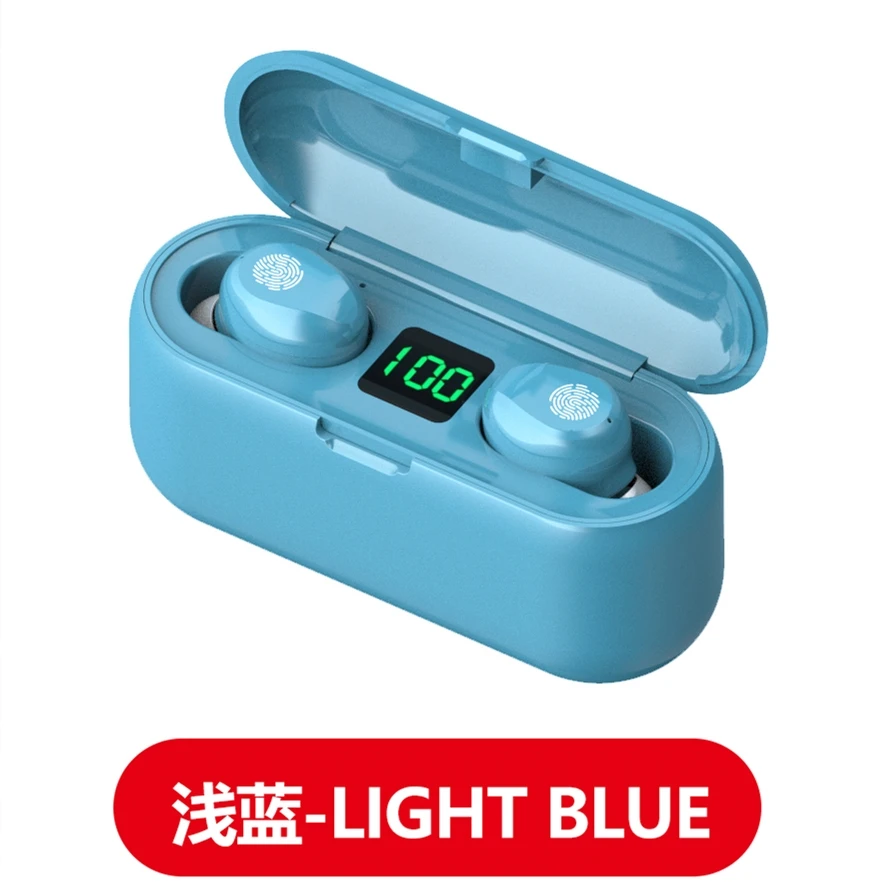 Zooming Factory Price Touch Control BT 5.3 Earbuds HiFi Stereo Headset IPX7 Waterproof TWS Wireless F9 Earphones