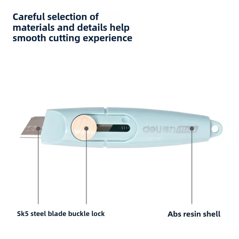 Deli Mini Portable Art Knife for Radish, Delivery Knife, Student Art Paper Cutting Knife, Small Cute, 2020 Color Random