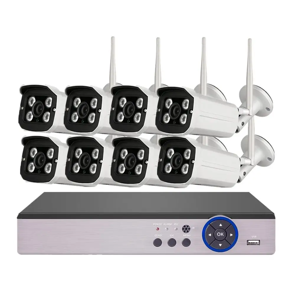 Комплекты Wi-Fi камер видеонаблюдения JC 2020 горячая Распродажа Rohs 8CH 1080P комплект 8 Ch IR Cut Filter с автоматическим переключателем CE ROHS FCC CMOS
