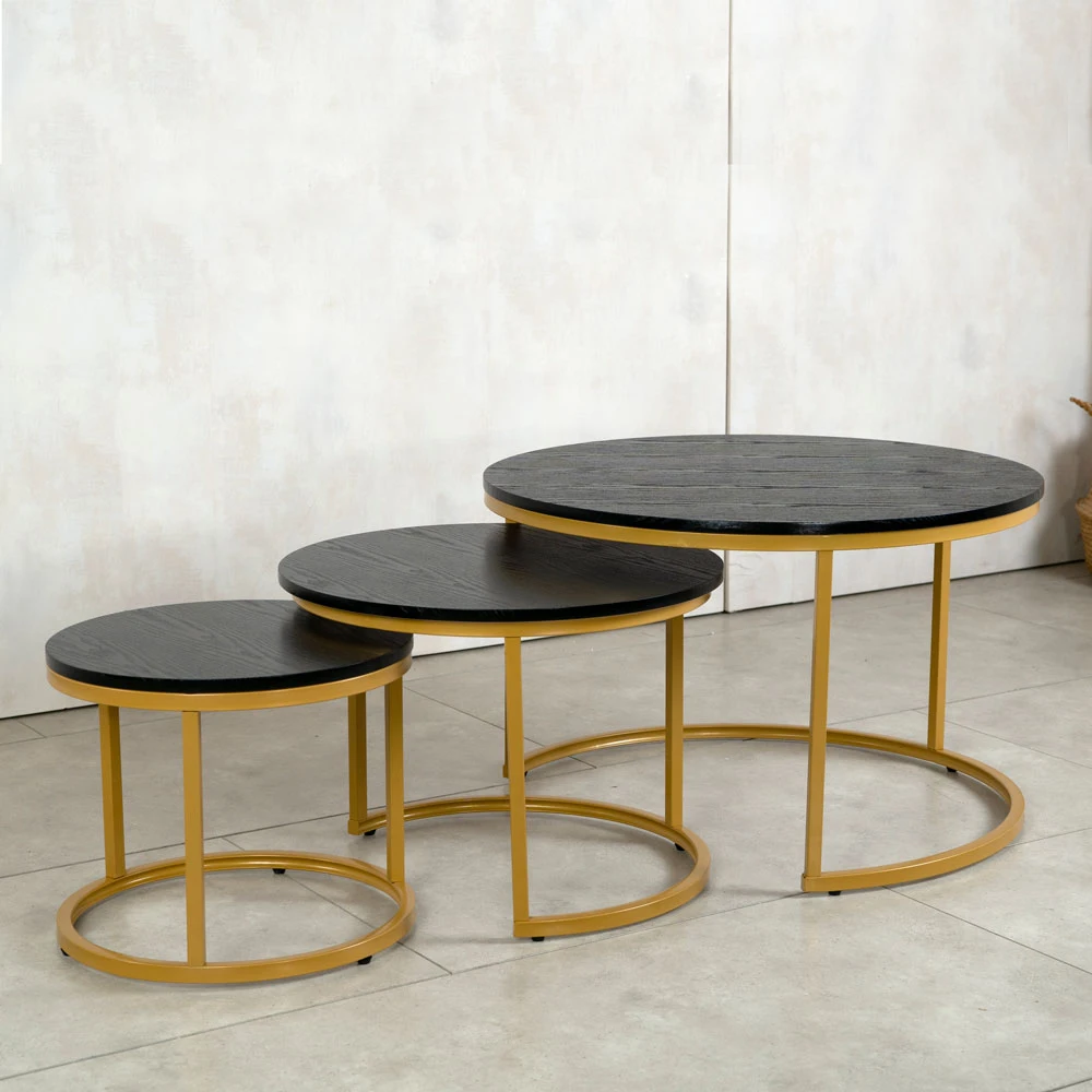 Home Furniture Round Nesting Set Resinfacrylicdbanquet Modernwedding Fish Coffee Table with Golden PANEL,PANEL Customized Metal