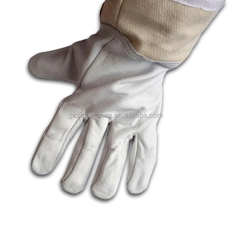 Wholesale High Quality Beekeeping Glove for Beekeeper sheepskin Ventilated Bee protect gloves