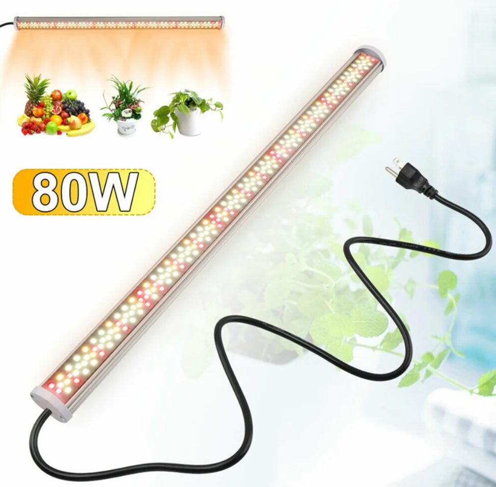 Sinjialight new full spectrum warm light  led grow tube 80W plug and play  plant grow lighting ZW0267