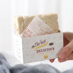 Custom Disposable Toast Holding Bread Hot Dog Doughnut Egg Waffle Sandwich Burger Take Out Lunch Paper Box