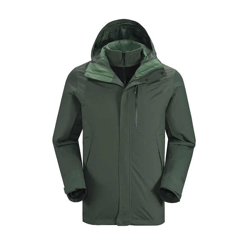 Customization Unisex Winter Outdoor Mountain Wear 2 Pieces Set 3in1 Men Warm Quilted Women Hiking Jacket