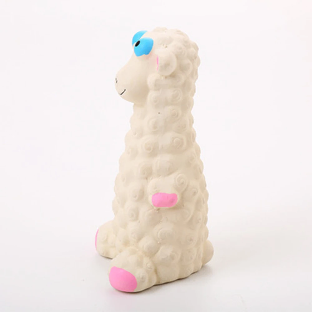 Natural Sheep Shape Latex Toy Dog Supplies Training Bite Molar
