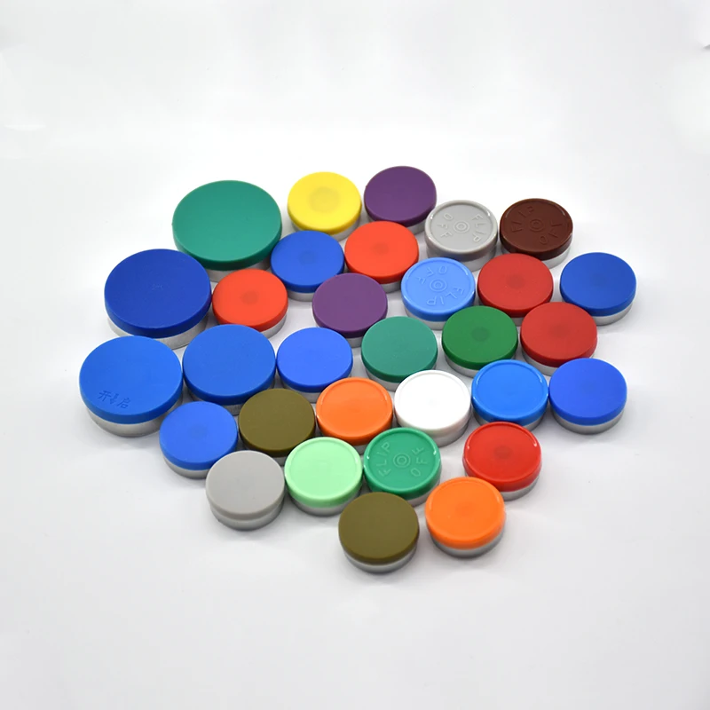 customization aluminum foil cap 28mm flat aluminum plastic cover 28mm flip cap