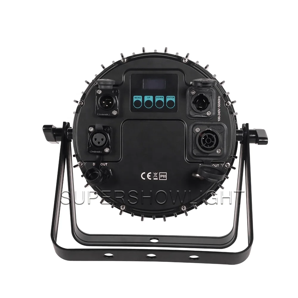 Supershow par led 18x18w rgbw a uv 18*18w 6in1 flat par dmx512 aluminum alloy ip65 waterproof rgbw led outdoor stage par light