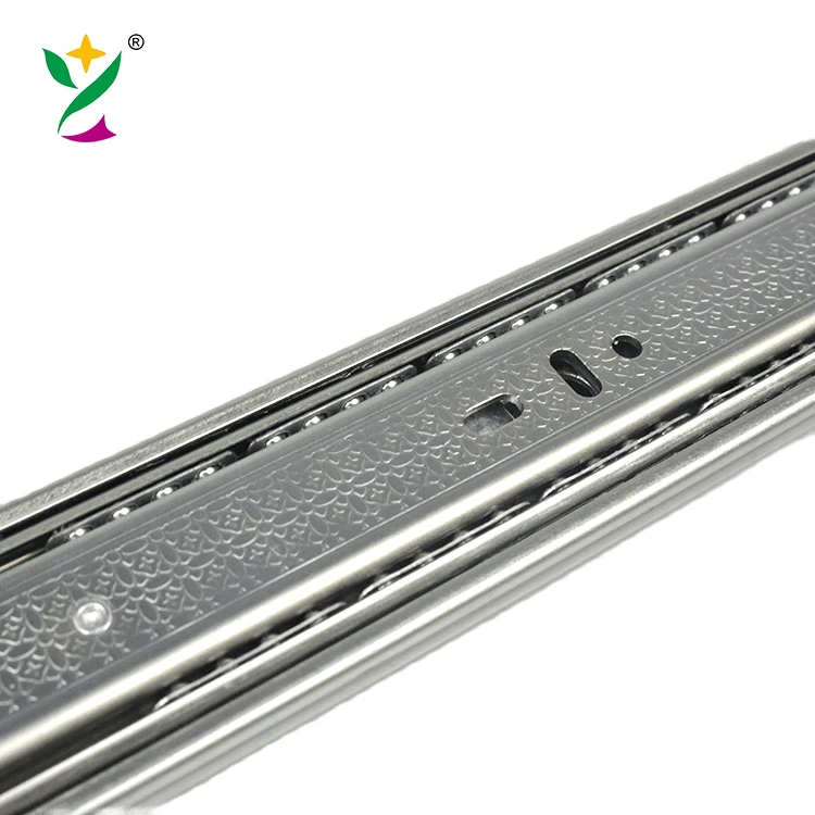 YUXING metal full extension furniture rails drawer guide kitchen cabinet damper heavy duty drawer slide