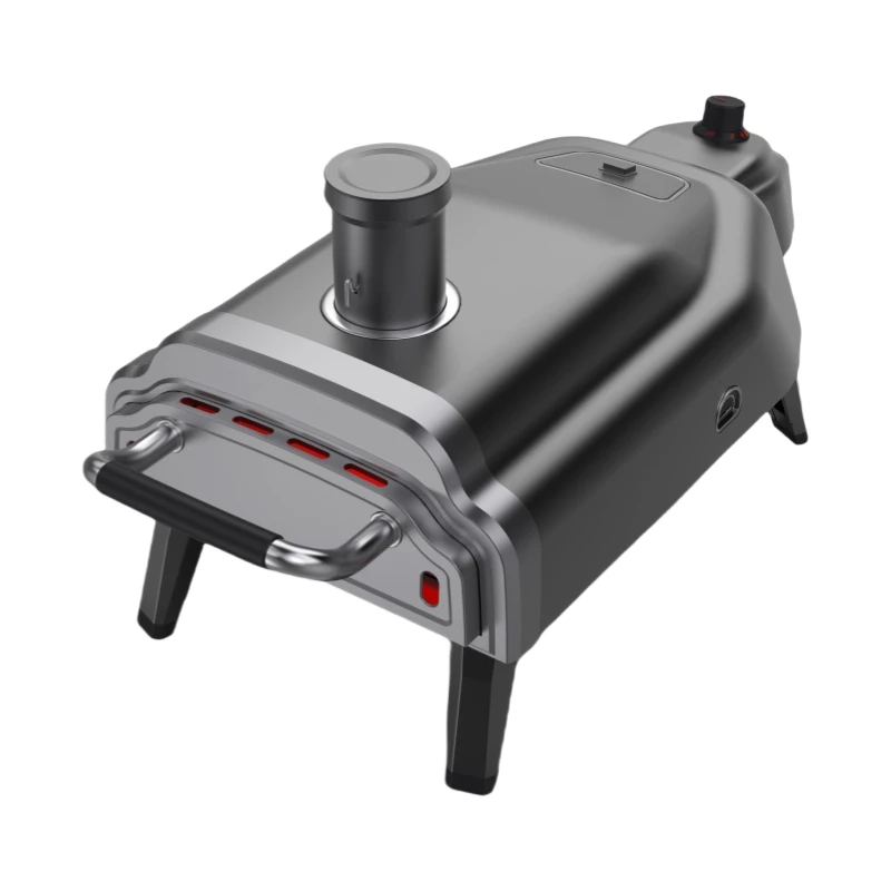 14 Inch High Quality Gas And Wood Pellet Pizza Oven Portable Camping Pizza Grill Outdoor Garden Gas BBQ Dual Pizza Oven