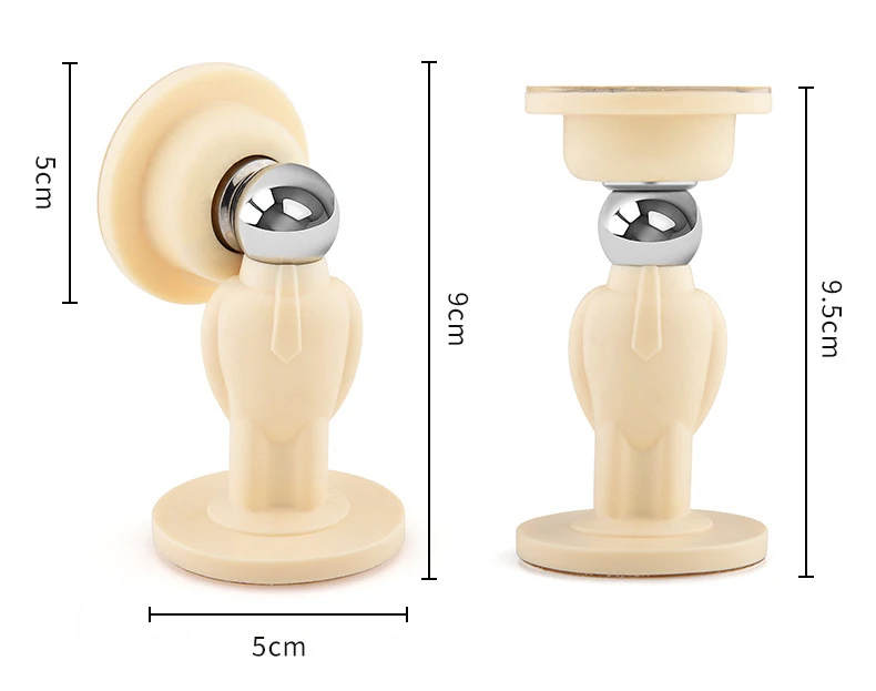 New Portable House Adhesive Door Stopper Protector Wall Holder Silicone Wall Floor Mount Magnetic Door Stops Catcher