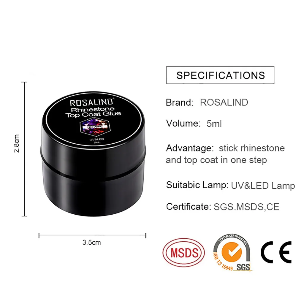 
Nail Paint Gel Polish Gellak 5ml No Wipe Nail Gel Rhinestone Top Coat Strong Adhesive Glue For Rhine rt Manicure Nail Gel 