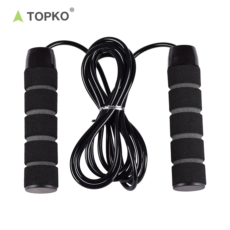 TOPKO домашняя фитнес-ручка из пенопласта ПВХ пластиковая стальная проволока скоростной скакалка
