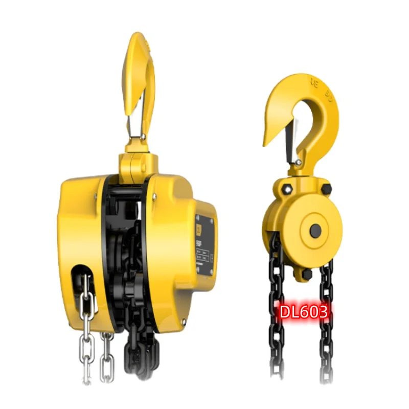Deli DL603 inverted chain chain chain hoist 1/2/3/5 ton lifting household crane small