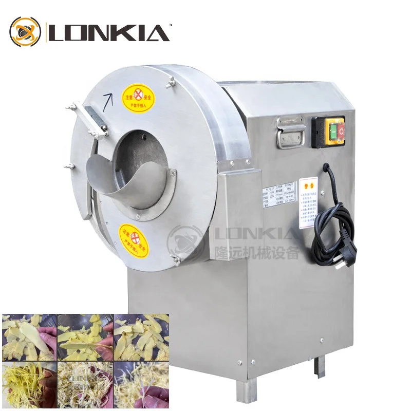 Under Offer LONKIA Root Vegetable Slicer Shredder Potato Ginger Carrot Coconut Shredding Machine 50-300kg/h