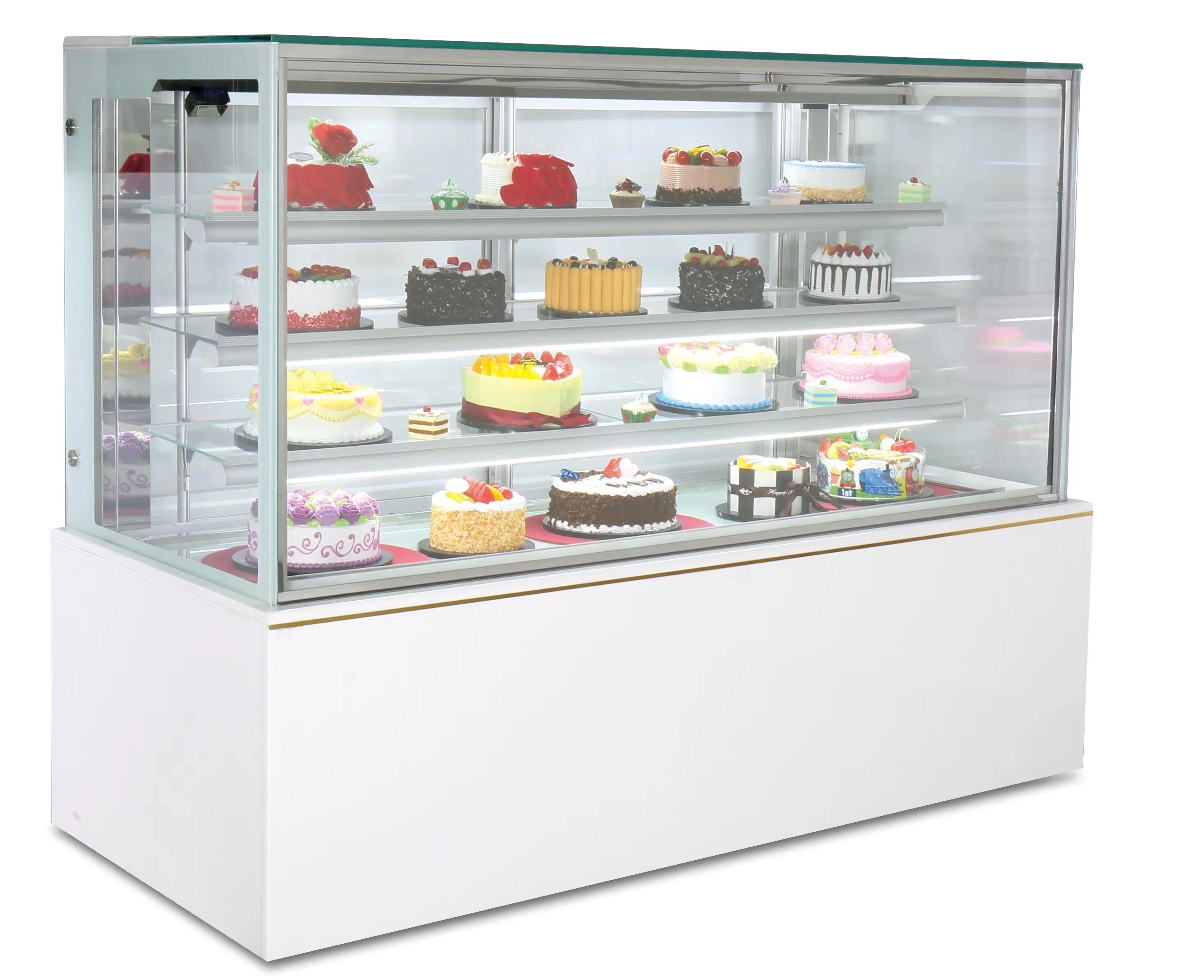 Classic Right Angle Cake Chiller Cake Display Fridge Vertical Showcase Bakery Case  Desktop