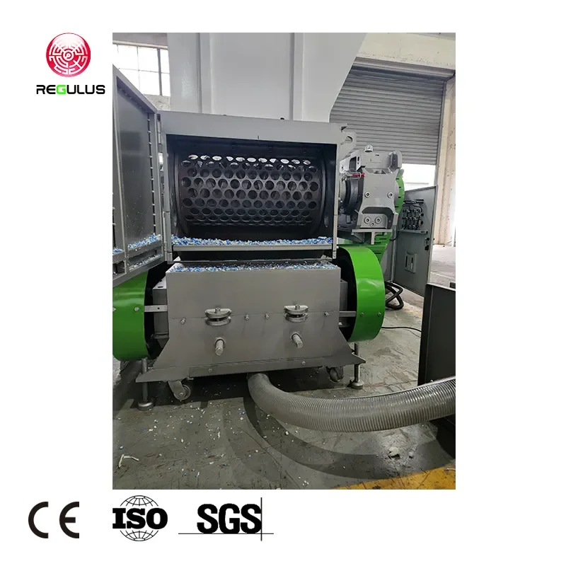 High Efficiency Plastic Recycling Machine PE Lumps PP Barrels Shredding and Crushing 2 In 1